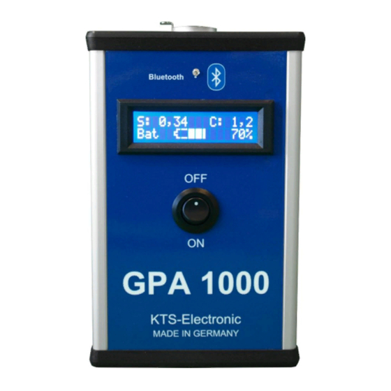 KTS-Electronic GPA 1000 User Manual
