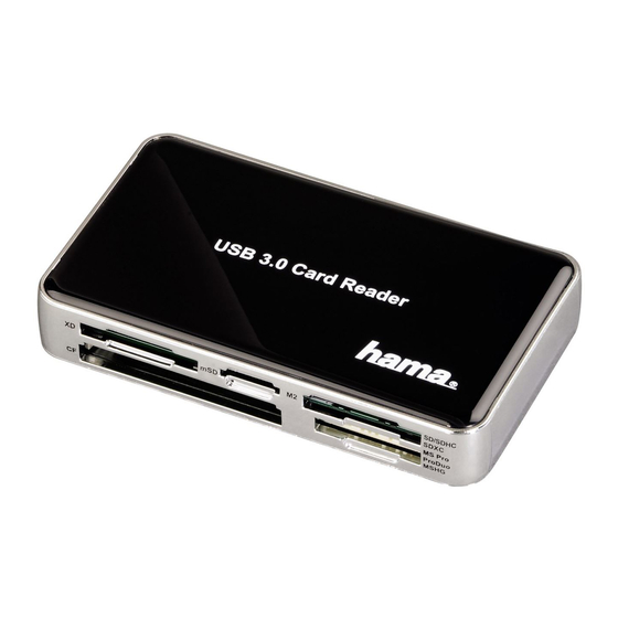 Hama All in One 00091093 Card Reader USB Manuals