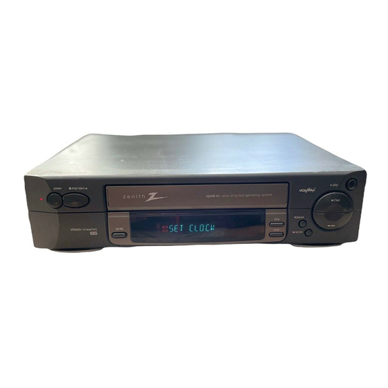 Zenith VRA424 Operating Manual