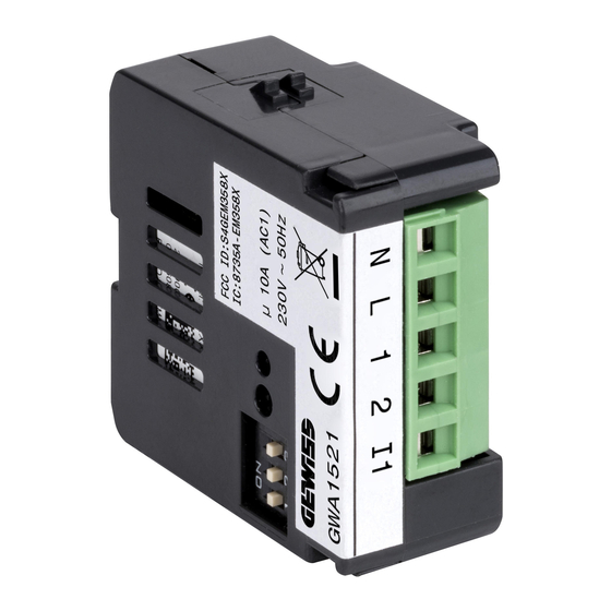 Gewiss zigbee CHORUS GWA1521 Technical Manual