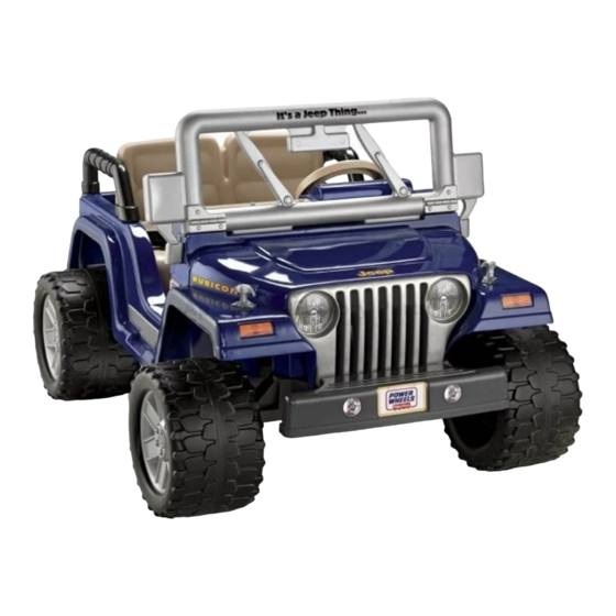 Fisher-Price POWER WHEELS Jeep RUBICON Owner's Manual With Assembly Instructions
