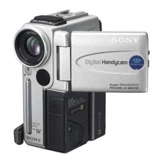 Sony DCR-PC2E Operating Instructions Manual