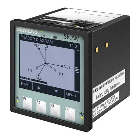 Siemens Sicam P855 7KG85 Series Device Manual