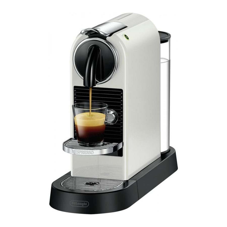 DeLonghi Nespresso CitiZ EN167C - Espresso Machine Manual