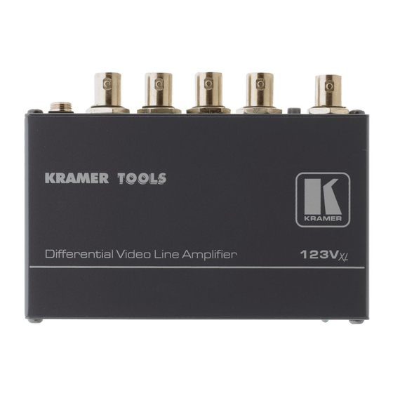 Kramer 123Vx1 User Manual