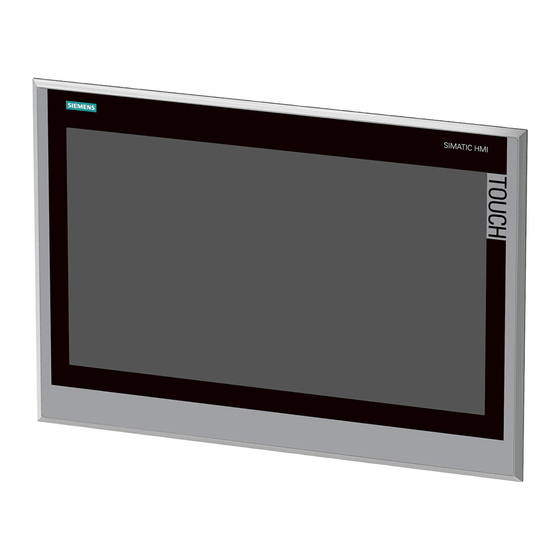 Siemens SIMATIC Industrial Flat Panel IFP1500 Operating Instructions Manual