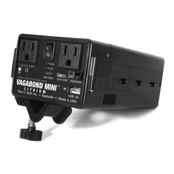 Paul C. Buff Vagabond Mini Lithium Quick Start Manual