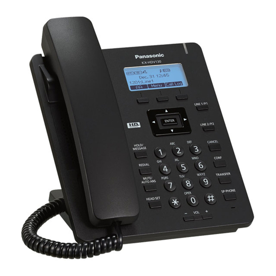 PANASONIC KX-HDV230 MANUAL Pdf Download | ManualsLib