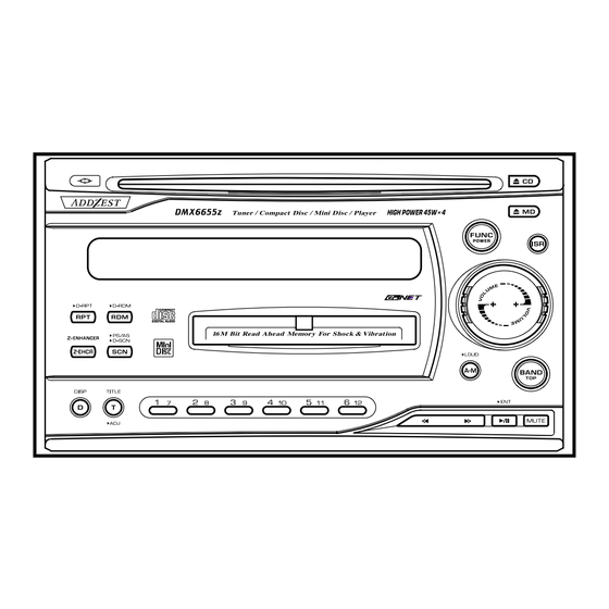 Clarion DMX6655z Owner's Manual