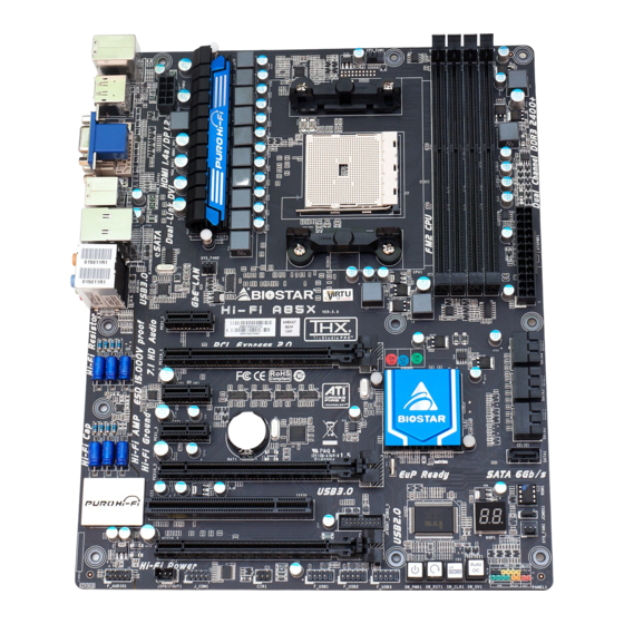 Biostar Hi-Fi A85X Bios Manual