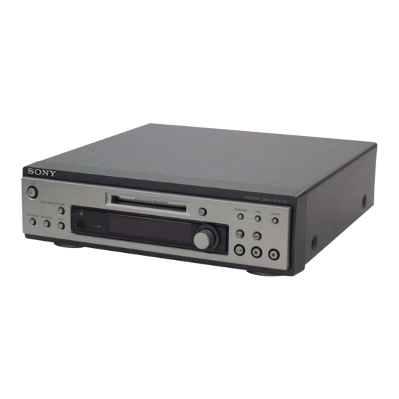 Sony MDS-S9 Service Manual