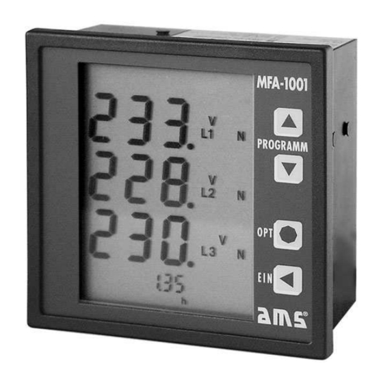 AMS MFA 1001 Manuals