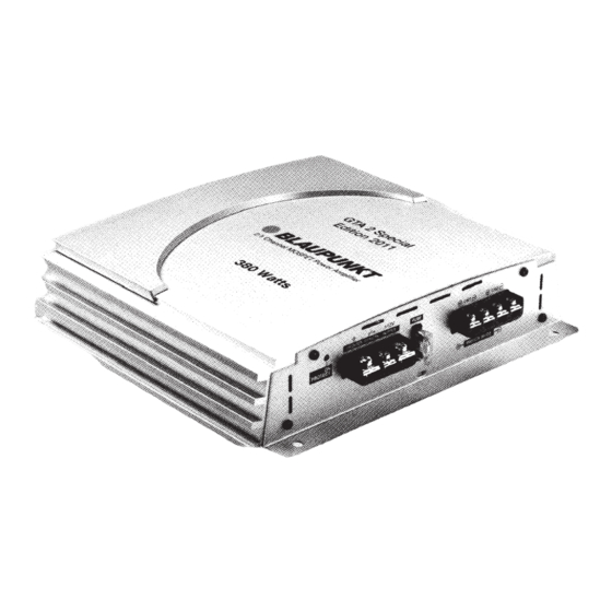 Blaupunkt GTA 2 Special Quick Start Manual