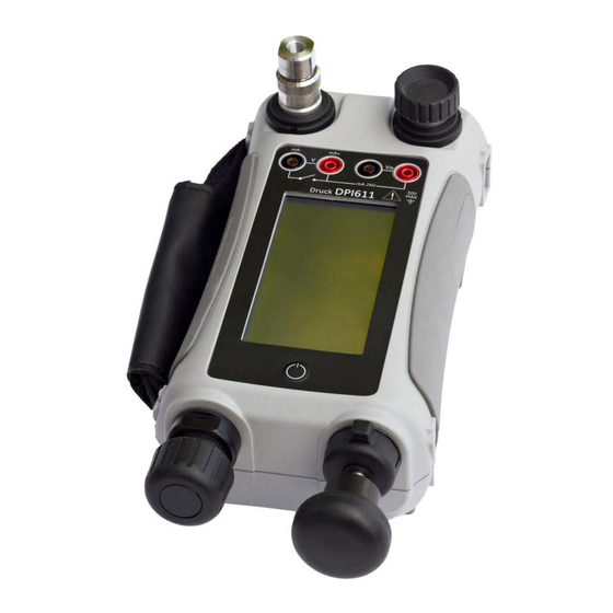 Druck DPI611 Safety And Quick Start Manual