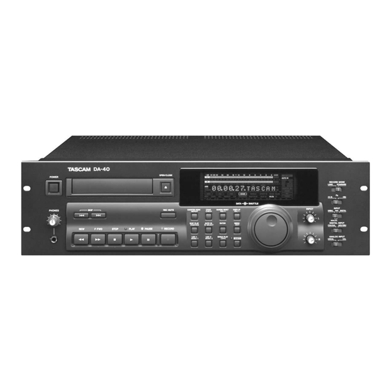 Tascam DA-40 Tehnical Documentation