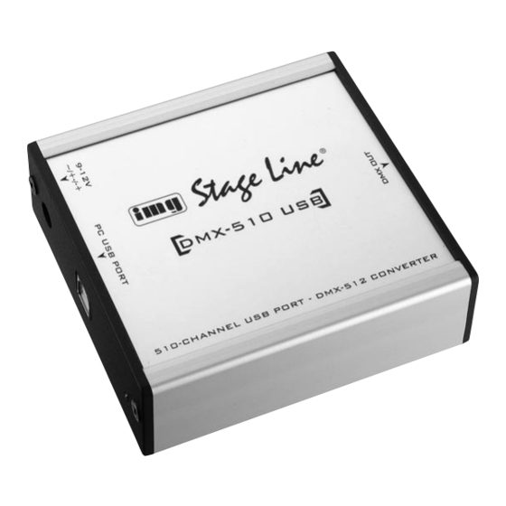 IMG STAGELINE DMX-510USB Instruction Manual