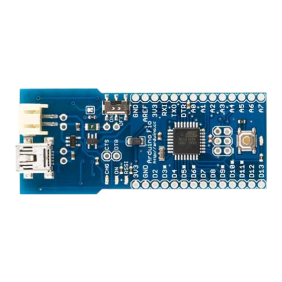 Arduino ArduinoBoardFio Quick Start Manual