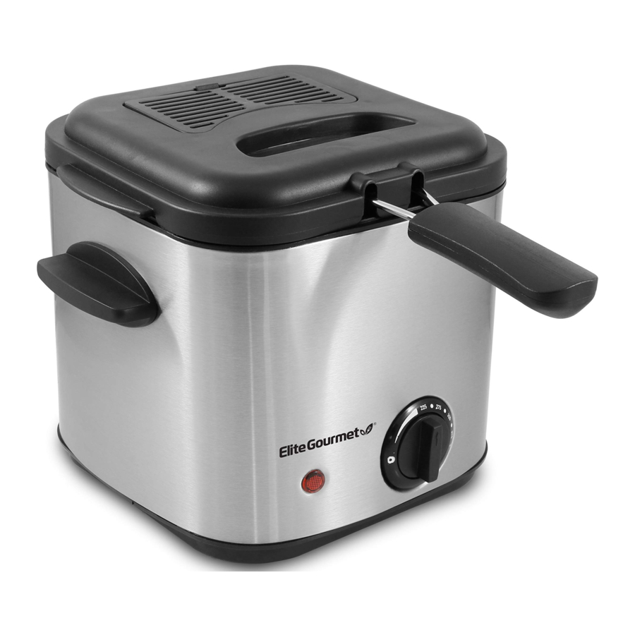 Elite Gourmet EDF1550 - 1.5 Qt. Electric Immersion Deep Fryer Manual