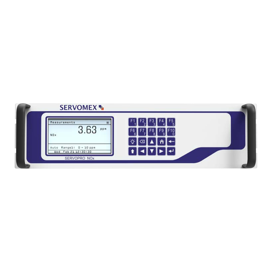 Spectris SERVOMEX SERVOPRO NOX Quick Start Manual