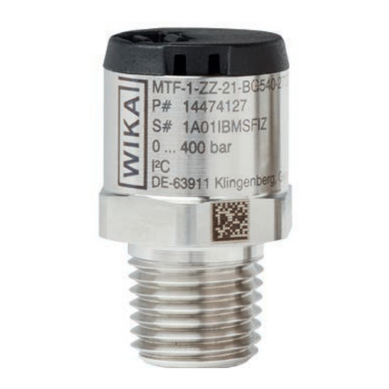 WIKA MTF-1 Installation Instructions Manual