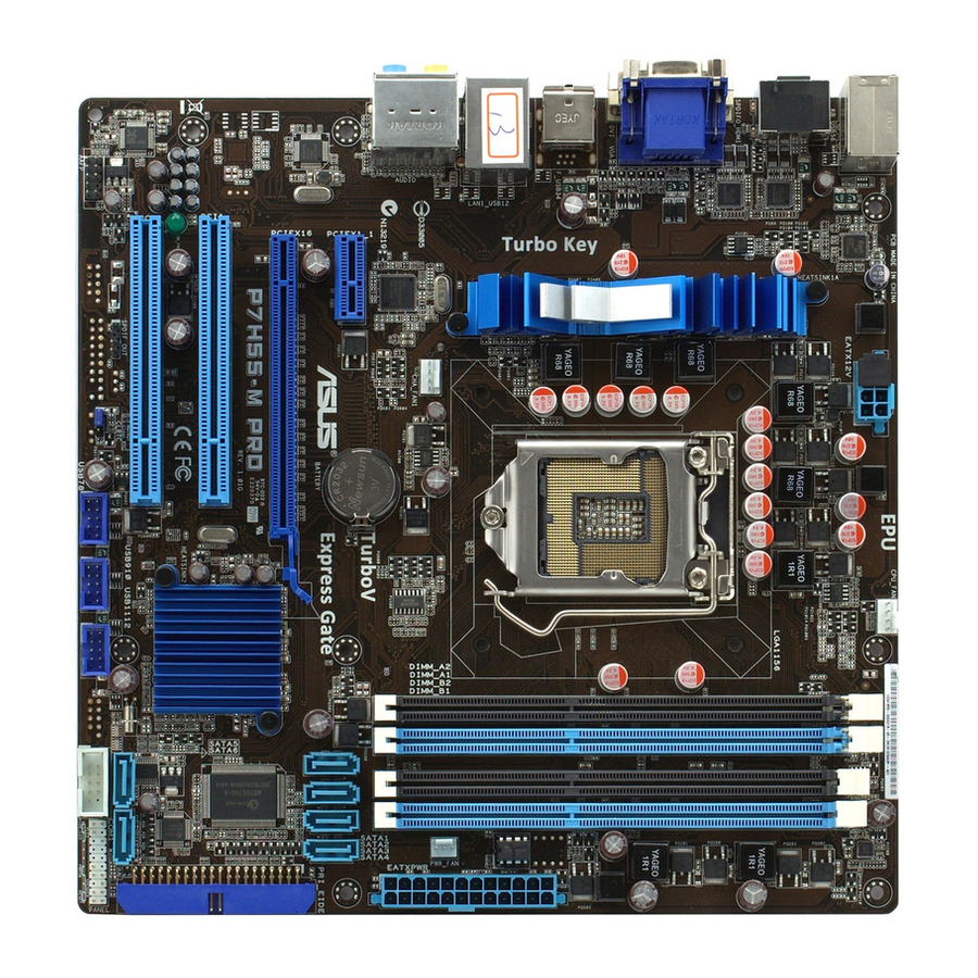 Asus P7H55 DVI Motherboard Manuals