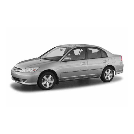 Honda 2005 CIVIC Installation Instructions Manual