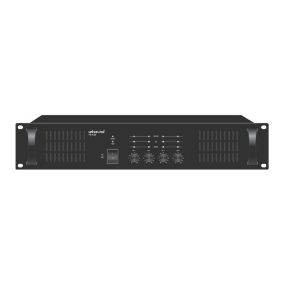 User Manuals: Artsound PR-4120 Power Amplifier