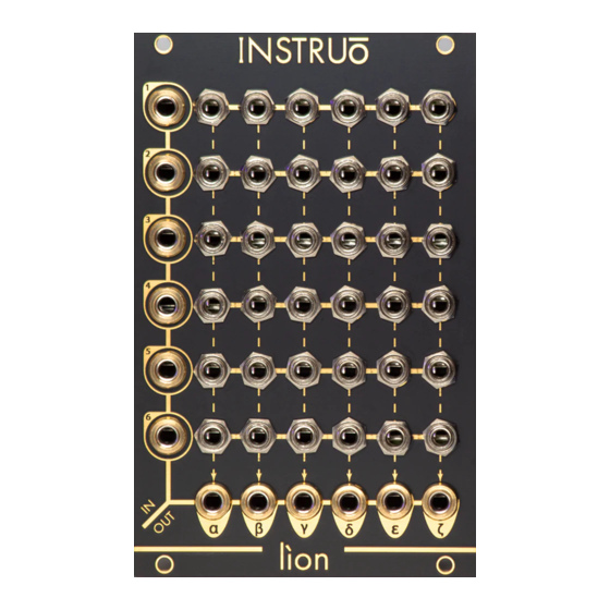 Instruo Lion Manuals