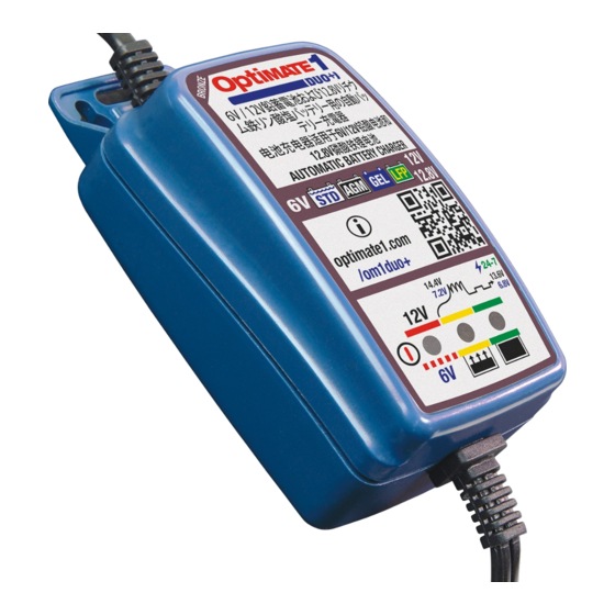TecMate Optimate 1 Duo + TM407a Instructions For Use Manual