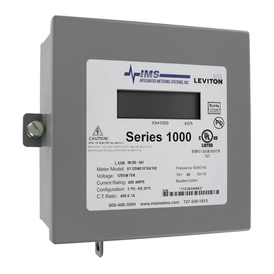 Leviton 1000 Series Quick Start Installation Manual
