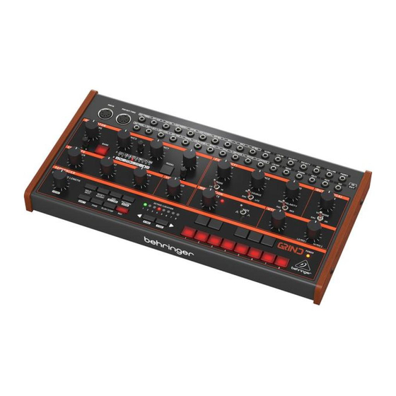 Behringer GRIND Quick Start Manual