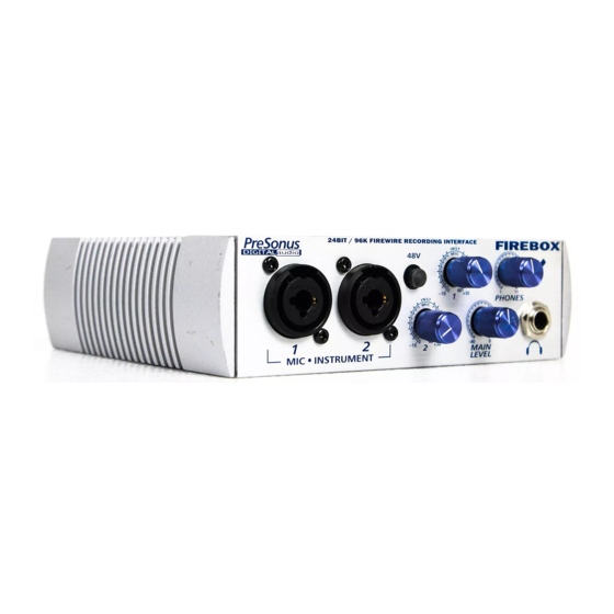 PRESONUS FIREBOX User Manual