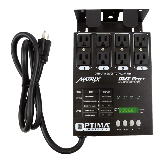 Optima Lighting Matrix DMX PRO+ User Manual
