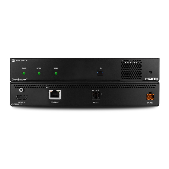 Atlona OmniStream AT-OMNI-111 Deployment Manual