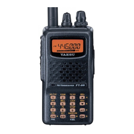 Yaesu FT-60R Quick Reference Manual