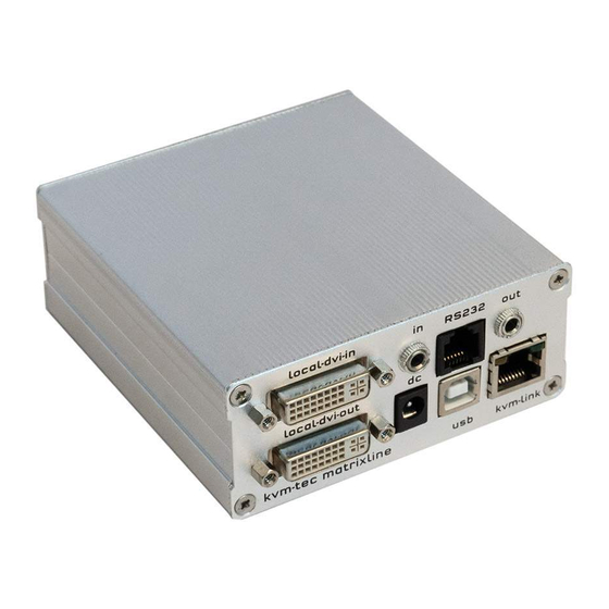 KVM-TEC Matrixline MX Quick Instruction