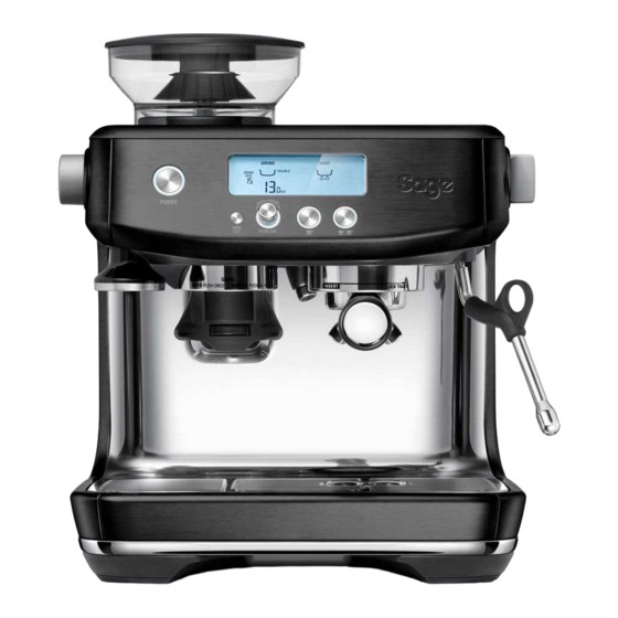 Sage Barista Pro Quick Manual
