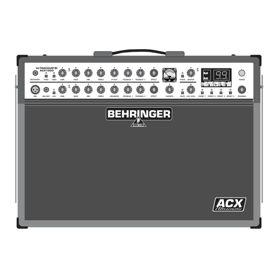 Behringer Ultracoustic ACX1000 User Manual
