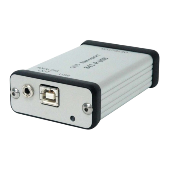 Newport 841-P-USB User Manual