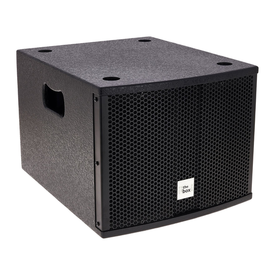 thomann Achat 108 Sub the box pro User Manual