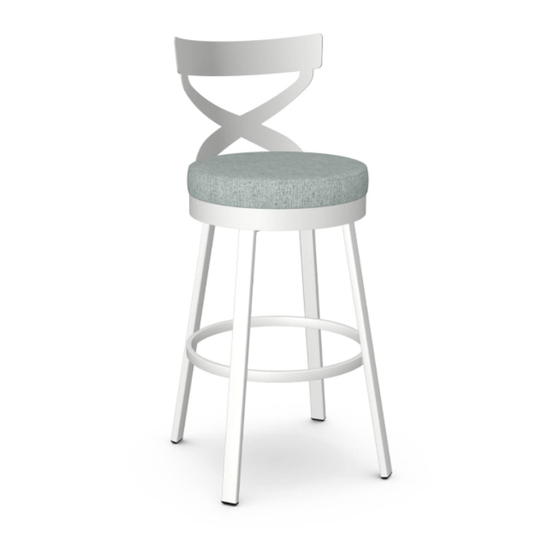 Amisco Lincoln Modern Swivel Bar Stool with Back 41478 Manual