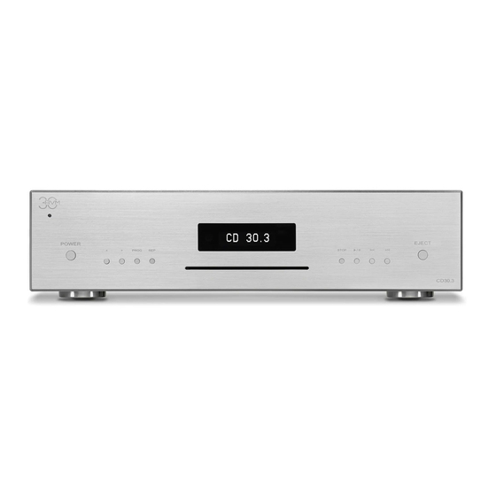 AVM CD 30.3 Operating Instructions Manual