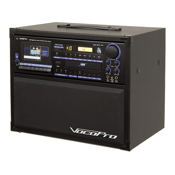 VocoPro BRAVO PRO Owner's Manual