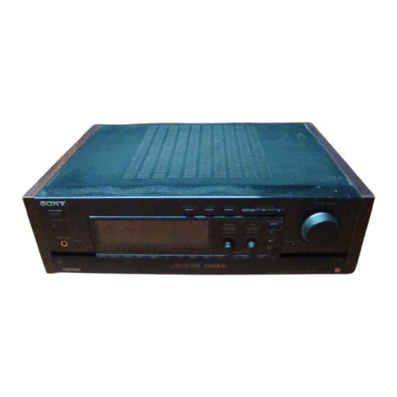 Sony TA-E2000ESD Operating Instructions Manual