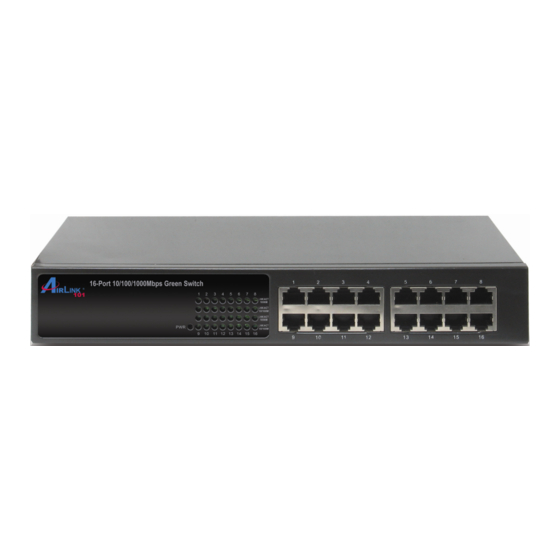 Airlink101 AGSW1600 Quick Installation Manual