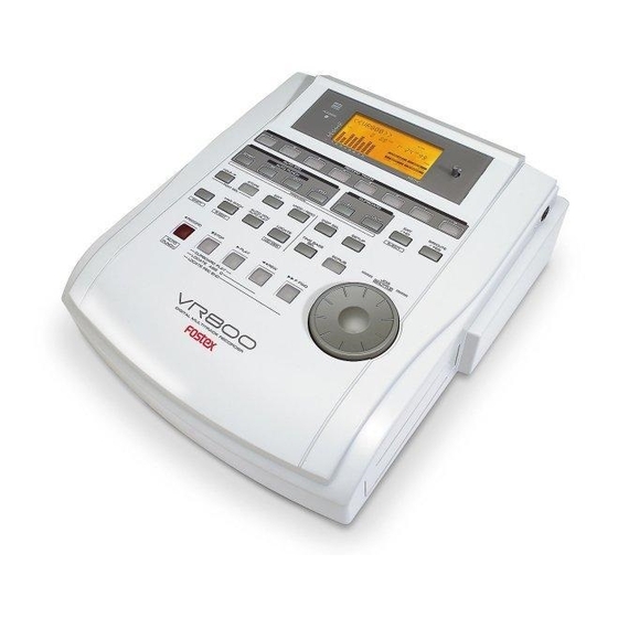 Fostex VR800 Owner's Manual