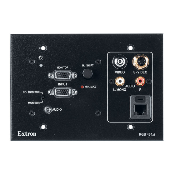 Extron electronics Wall and Floor Box Mountable Interfaces RGB 464xi Manuals