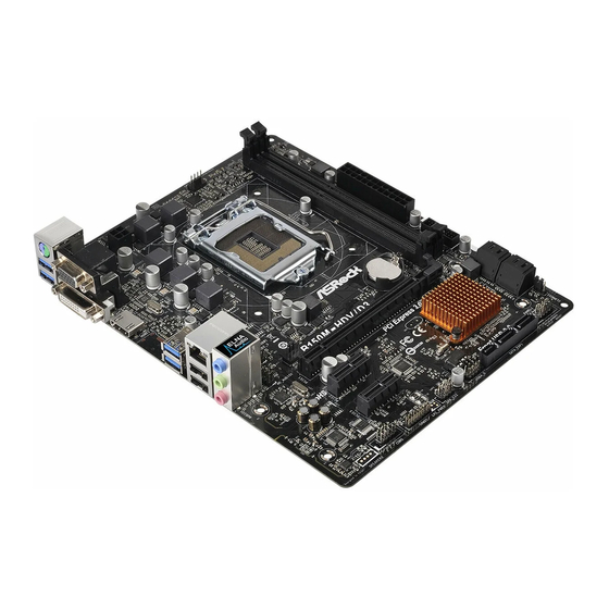 ASROCK B150M-HDV/D3 Quick Start Manual