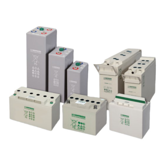 Hoppecke 5 OPzV 250 Installation, Commissioning And Operating Instructions