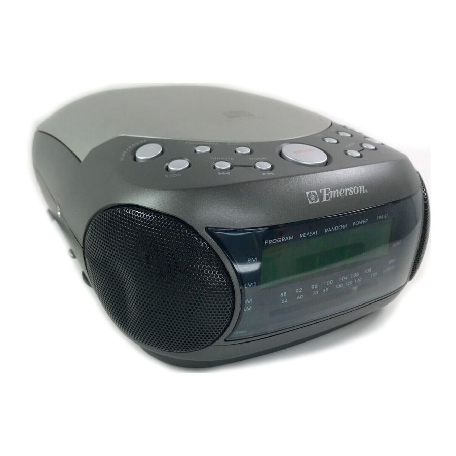 Emerson CKD9901 - Stereo Radio, CD-R/RW Player with Dual Alarm Clock Manual